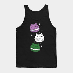 Genderqueer Pride Flag Month Cute Cat Kawaii Macaron Tank Top